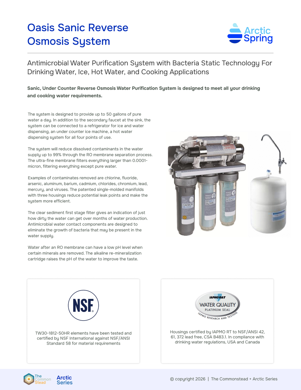 Single Home | Medical-Grade Reverse Osmosis Drinking Water System