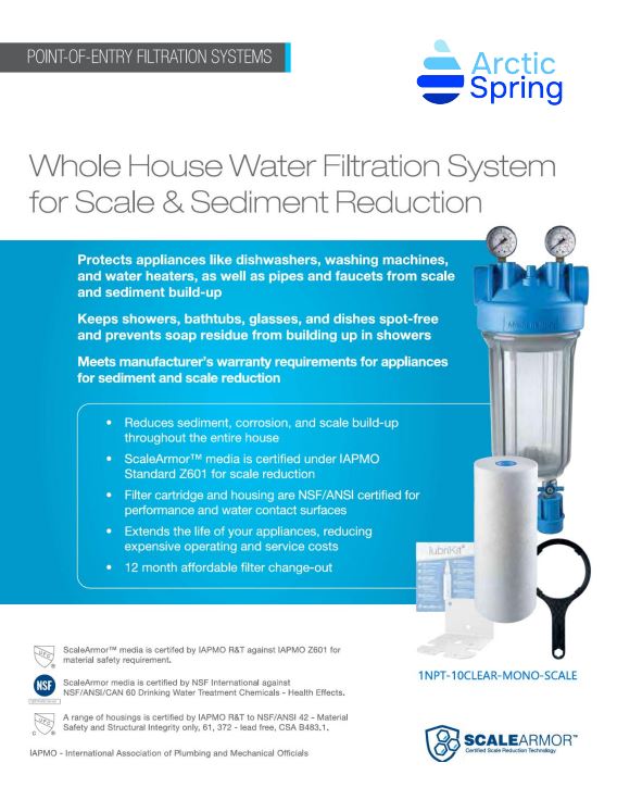 10 Home | Whole House Scale & Sediment Reduction – Single Unit