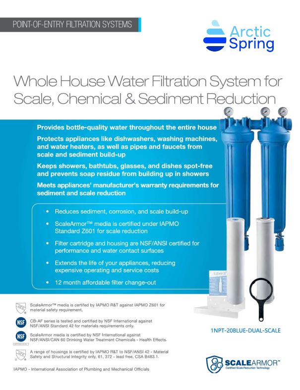 5 Home | Whole House Scale, Chemical & Sediment Reduction – Double Unit