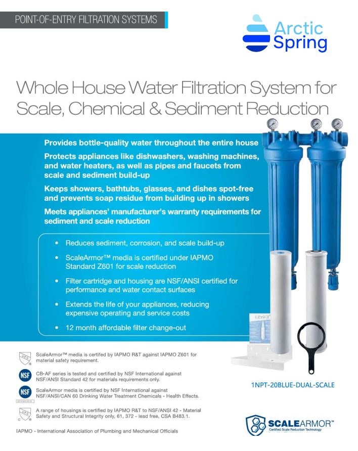 Single Home | Whole House Scale, Chemical & Sediment Reduction – Double Unit